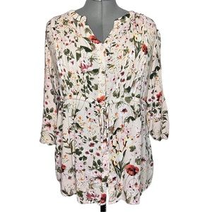 Hilary Radley Floral Blouse